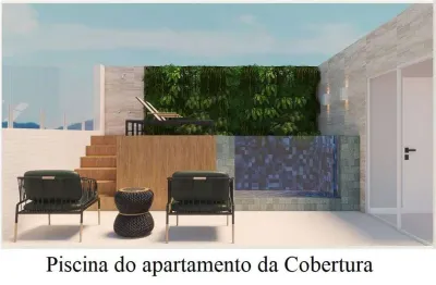 Cobertura 4 dormitórios, suite master, piscina, vista panoramica do mar, possui plano parcelado direto.