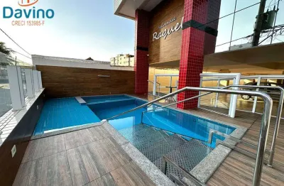 450mil - Apartamento 02 dormitórios 1 suíte, à 300 metros da praia, sacada gourmet envolvente! Lazer completo!