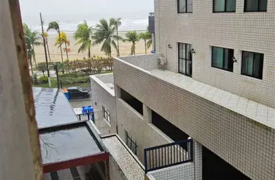 239 mil kitão dividido frente praia na guilhermina com elevador e um linda vista mar.