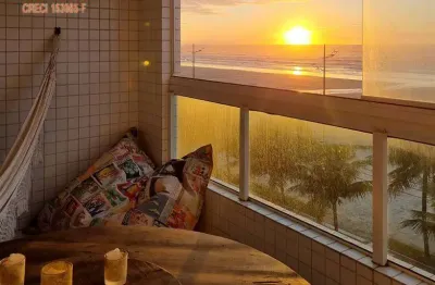 610mil - frente mar - apartamento 2 dormitórios um suite sacada gourmet lazer completo