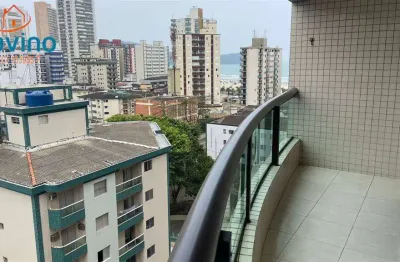475mil - apartamento com sacada vista mar gourmet churrasqueira a carvão - 2 quartos 1 suite lazer completo 100m da praia da vila guilhermina