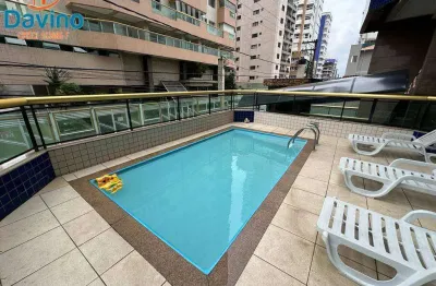 310mil - apartmaneto há 150m da praia da aviação - elevador, sacada - lazer com piscina e churrasqueira