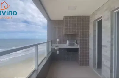 Apartamento em prédio frente praia vista permanente para o mar - 2 dormitórios, 1 suíte, 2 vagas lazer completo. alto padrão.