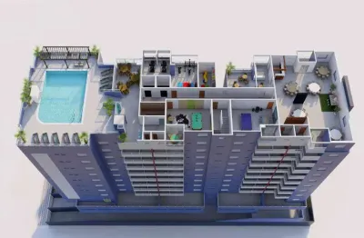 Apartamento com 2 quartos à venda na Rua Estados Unidos, 523, Guilhermina, Praia Grande