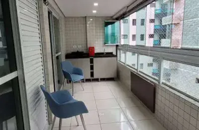 Lindíssimo apartamento mobiliado - 2 dormitorios com 1 suíte, sacada gourmet, praia da guilhermina.