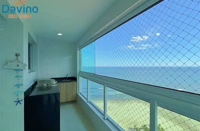 Apartamento vista mar - pé na areia  - porteira fechada sendo montado com planejados, 02 sacadas envidraçadas, 03 ar condicionados