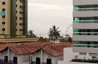 420mil - apartamento 96m area -  mobiliado - próximo ao mar da vila guilhermina sacada 2 dormitórios um suite elevador