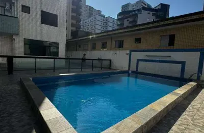 315mil apartamento com sacada, elevador,  lazer piscina há 150 metros do mar da praia da cidade ocian.