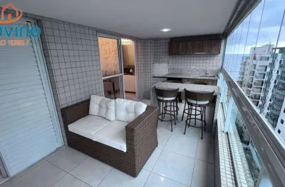 Apartamento pé na areia mobiliado e decorado, vista mar 3 suites canto do forte lazer completo