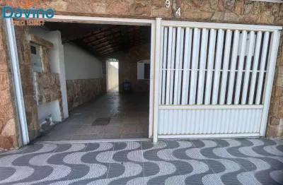 750mil - casa enorme geminada lado praia da vila guilhermina 3 quartos 1 suite 2 vagas churrasqueir a carvão.
