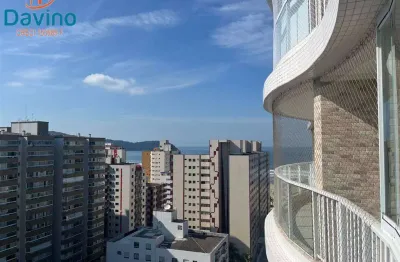 Show de apartamento com 3 suítes, vista mar na praia da guilhermina