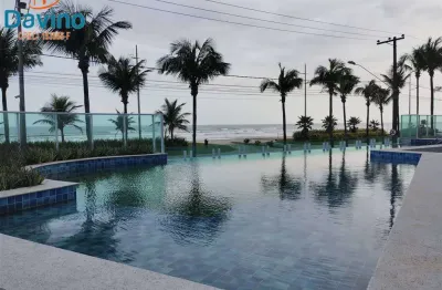 Lindo apartamento pé na areia, prédio frente mar, 2 dormitórios com varanda gourmet, lazer completo, r$595.000 à vista