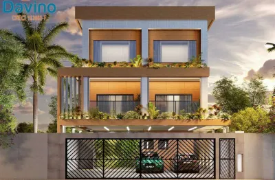 Casa nova de condominio frente rua 03 quartos 1 suíte tipo sobrado praia da vila guilhermina