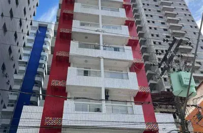 1 dormitório suíte semi mobiliado - lazer completo vaga de garagem elevador piscina localizado no canto do forte - duas sacadas