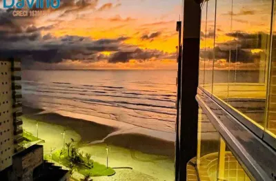 Apartamento andar alto mobiliado vista mar defintiva sacada gourmet lazer completo. pé na areia