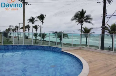 Oportunidade!!! Apartamento 2 dormitórios com varanda gourmet, lazer completo, vista definitiva para o mar e o melhor de tudo, pé na areia, prédio frente mar de 530mil por apenas r$365.000 à vista