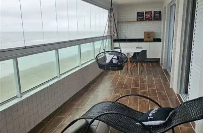 182.800 de entrada e saldo direto com a construtora. frente e vista total mar com sacada gourmet. envidraçada, 2 dormitórios sendo1 suíte. mobiliado!