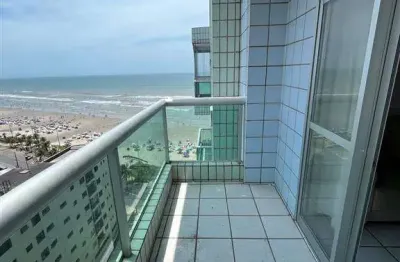 Venha morar frente e a praia da vila caiçara 2 quartos 1 suite 2 sacadas vista definitiva para o mar!