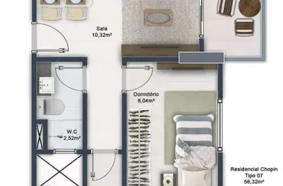 Apartamento com 2 quartos à venda na Rua Paraíba, 253, Boqueirão, Praia Grande