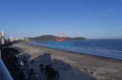 Apartamento vista mar panoramica e definitiva do forte a mongaguá,  3 dormitórios - total frente mar