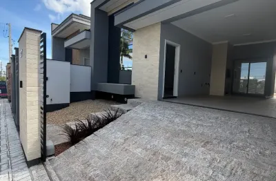 Casa três dormitórios uma suíte com 124m vaga para dois carros tijucas santa catarina