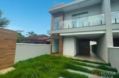 Sobrado alto padrão a 550 metros da praia com 3 dormitórios à venda, 123 m² por r$ 620.000 - cambiju - itapoá/sc