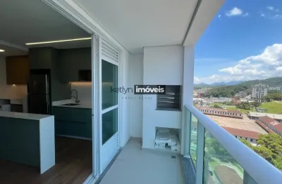 Apartamento novo no centro de joinville, semimobiliado para alugar