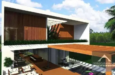 Sobrado com 4 dormitórios à venda, 450 m² por r$ 2.510.000 - condomínio sunset village - sorocaba/sp, próximo ao shopping iguatemi.
