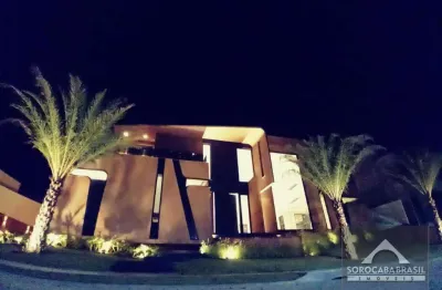 Sobrado com 4 dormitórios à venda, construído em 2 lotes, r$ 5.500.000 - alphaville nova esplanada i - votorantim/sp, próximo ao shopping iguatemi.