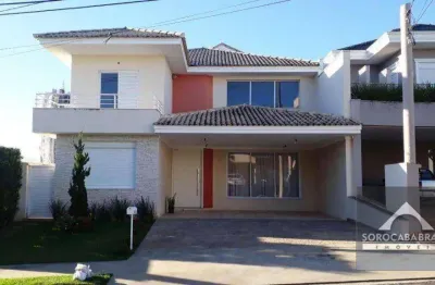 Sobrado com 4 dormitórios à venda, 347 m² por r$ 2.600.000,00 - condomínio village sunset - sorocaba/sp