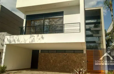 Sobrado com 3 dormitórios à venda, 353 m² por r$ 2.610.000 - condomínio mont blanc - sorocaba/sp, próximo ao shopping iguatemi.