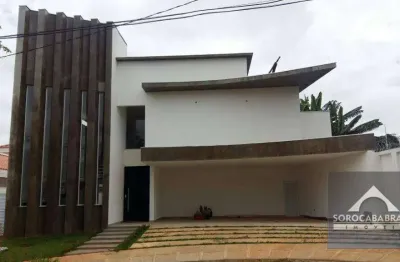 Sobrado com 4 suítes , 351 m² - venda por r$ 1.700.000 ou aluguel por r$ 11.400/mês - condomínio mont blanc - sorocaba/sp