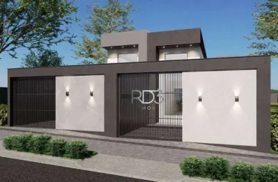 Casa geminada em construção, com 3 dormitórios à venda, 82 m² por r$ 370.000 - jardim maria luiza - londrina/pr.