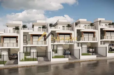 Excelente sobrado novo! 03 qtos.,suíte, sacada, terraço, 02 gar