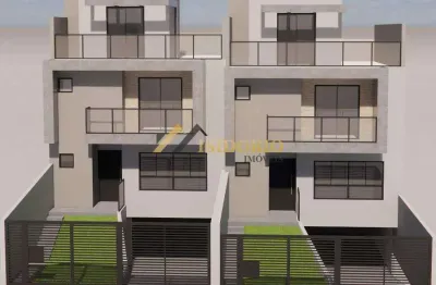 Sobrado novo no abranches! 03 quartos, suíte, sacada, garagem!!