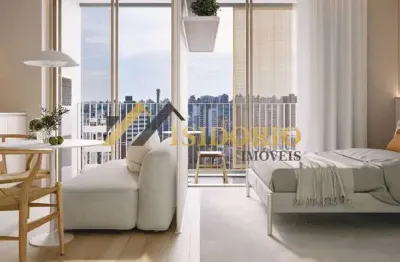 Belo studio! quarto, sacada, churras., muito bem localizado