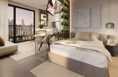 Apartamento garden no batel! quarto, sacada, elevador, piscina!