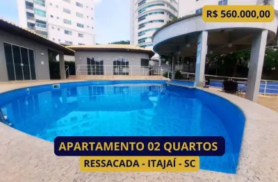 Apartamento para venda em itajaí, ressacada, 2 dormitórios, 1 banheiro, 1 vaga