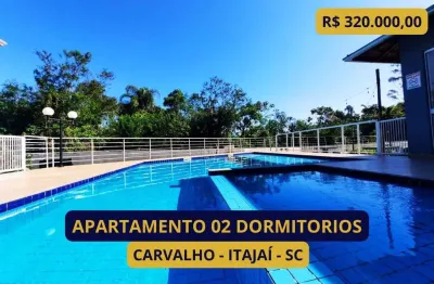 Apartamento para venda em itajaí, carvalho, 2 dormitórios, 1 banheiro, 1 vaga