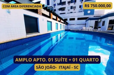 Apartamento para venda em itajaí, são joão, 2 dormitórios, 1 suíte, 2 banheiros, 2 vagas