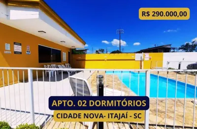 Apartamento para venda em itajaí, cidade nova, 2 dormitórios, 1 banheiro, 1 vaga