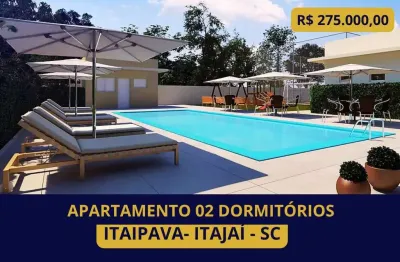 Apartamento para venda em itajaí, itaipava, 2 dormitórios, 1 banheiro, 1 vaga