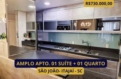 Apartamento para venda em itajaí, são joão, 2 dormitórios, 1 suíte, 2 banheiros, 2 vagas