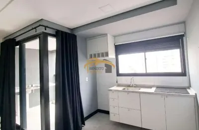 Apartamento à venda ou locação  Km 18, 1 dormitório, varanda gourmet,1 vaga de garagem e depósito , 41m2