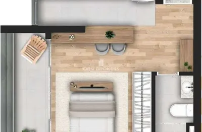 Reserva continental - stúdio 33m² - reserva continental
