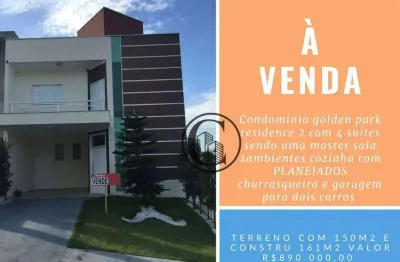 Sobrado com 4 dormitórios à venda, 161 m² por r$ 790.000,00 - condomínio golden park residence - sorocaba/sp