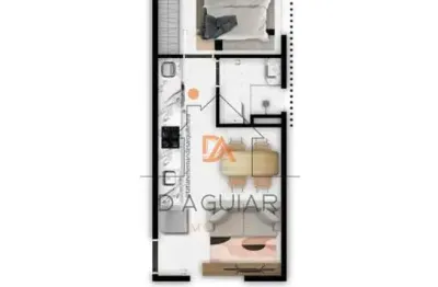 Apartamento de 30m² a 800 metros do metro parada inglesa com 1 quarto, sala e cozinha