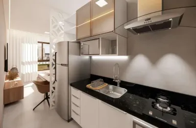 Apartamento tipo studio com quarto , sala e cozinha integrados