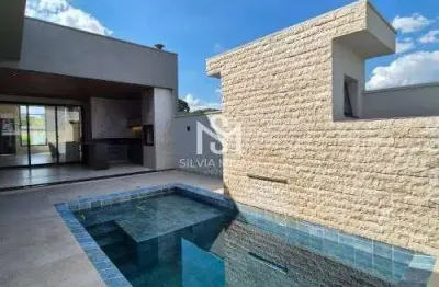 Condomínio villa sapezal indaiatuba/sp - casa térrea com 03 suítes, escritório e piscina no condomínio villa sapezal indaiatuba/sp