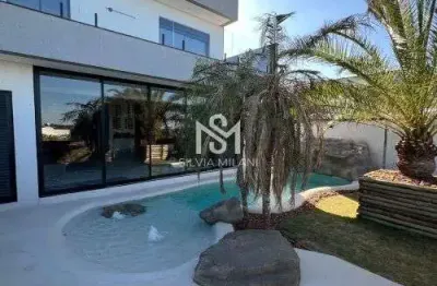 Condomínio jardins di roma - casa de condomínio com 04 suítes, elevador e piscina natural em indaiatuba/sp